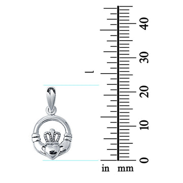 Celtic Heart Charm Pendant 925 Sterling Silver